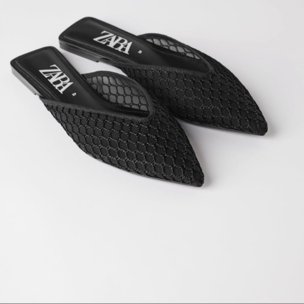ZARA Flat Mesh Mules